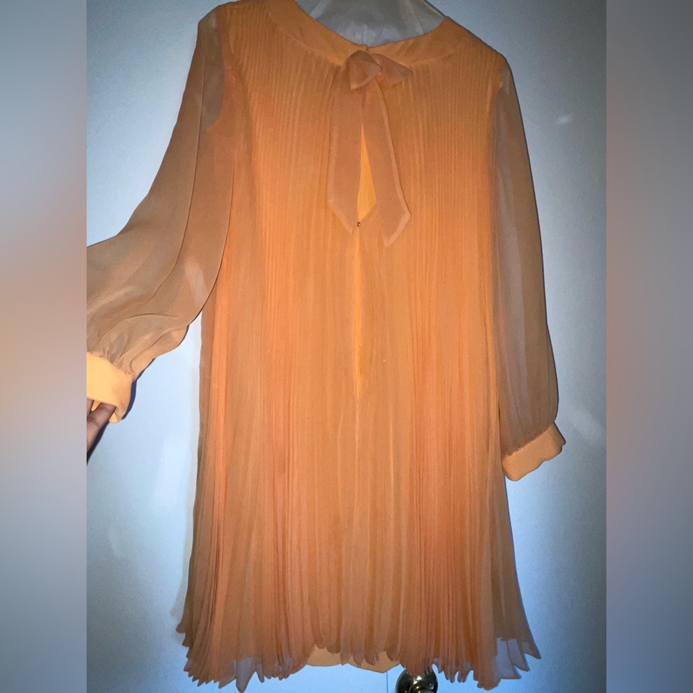 Lee Jordan vintage Orange Long Sleeve Dress 60’s maybe 70’s
